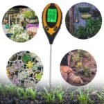4 In 1 LCD Digital Soil Tester PH Water Temperature Sunlight Plant Test