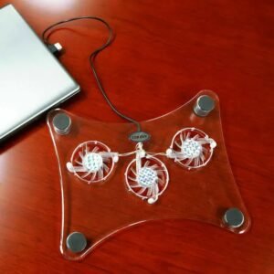 3-Fan USB Laptop Cooling Pad with LED Lighting