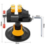 360° Suction Cup Mini Bench Vise - Black