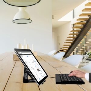 80 Keys Wired Keyboard Mini USB Connector Keyboard Portable Durable Keyboard With Carry Bag Tablet Stand For Android Window Tablet