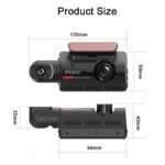 1080P Dual-Lens Car Dash Cam with Front & Interior Camera and G-Sensor