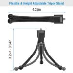 Compact Flexible Mini Tripod Stand with 1/4"-20 Mount