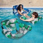 Inflatable Pool Hammock Chair – Tropical Leaf Design
