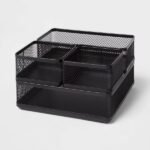 4-Piece Black Mesh Desk Organizer Set - Image 4