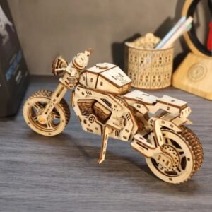 168-Piece 3D Wooden Motorcycle Puzzle Model Kit