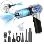 Cordless Car Vacuum Cleaner & Air Duster – 20000Pa, 3 Suction Levels, Type-C