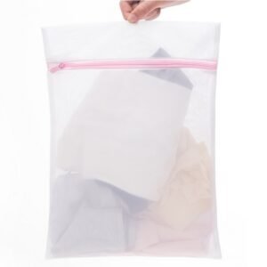 Zippered Mesh Laundry Bag 30x40cm - White