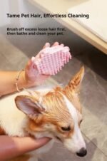 Silicone Pet Bath & Massage Brush for Cats & Dogs