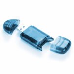 USB 2.0 Memory Card Reader for SD & MMC Cards - Compact USB Adapter
