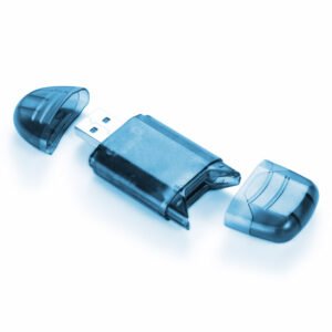USB 2.0 Memory Card Reader for SD & MMC Cards - Compact USB Adapter