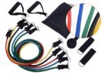 Resistance Band Set with Handles, Ankle Straps & Carry Bag