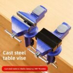 Compact Bench Vise – Clamp-On Table Vise for DIY Projects