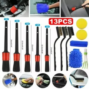 13-Piece Car Detailing Brush Set – Interior, Wheels & Air Vent Cleaning Kit