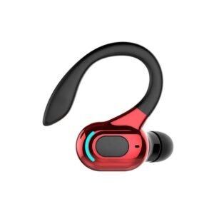 Bluetooth 5.1 Wireless Ear-Hook Headset – Black or Red