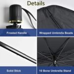 57-Inch Foldable Car Windshield Sunshade Umbrella – Black & Silver