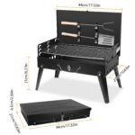 Portable Foldable Charcoal Grill with BBQ Tools