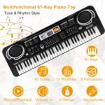 61-Key Portable Electronic Keyboard with Microphone