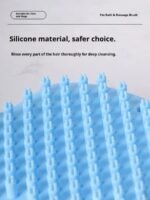 Silicone Pet Bath & Massage Brush for Cats & Dogs