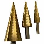 3-Piece HSS Step Drill Bit Set – 4–32mm Metric Drill Bits