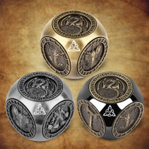 6-in-1 Metal RPG Dice Wheel Cube – D4 to D20