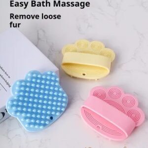Silicone Pet Bath & Massage Brush for Cats & Dogs