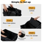 13-Gallon Car Trunk Organizer – 3 Compartments & 6 Storage Pockets