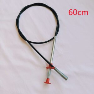 60cm Flexible Drain Clog Remover Tool - Black