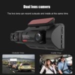 1080P Dual-Lens Car Dash Cam with Front & Interior Camera and G-Sensor