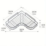 Wall-Mounted Corner Shower Caddy & Bathroom Shelf