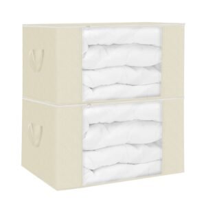 : 2-Piece 90L Clothes & Bedding Storage Bag Set