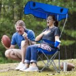 Foldable Camping Chair with Canopy & Cup Holder