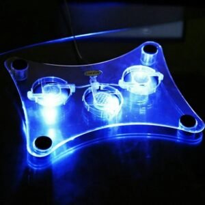 3-Fan USB Laptop Cooling Pad with LED Lighting