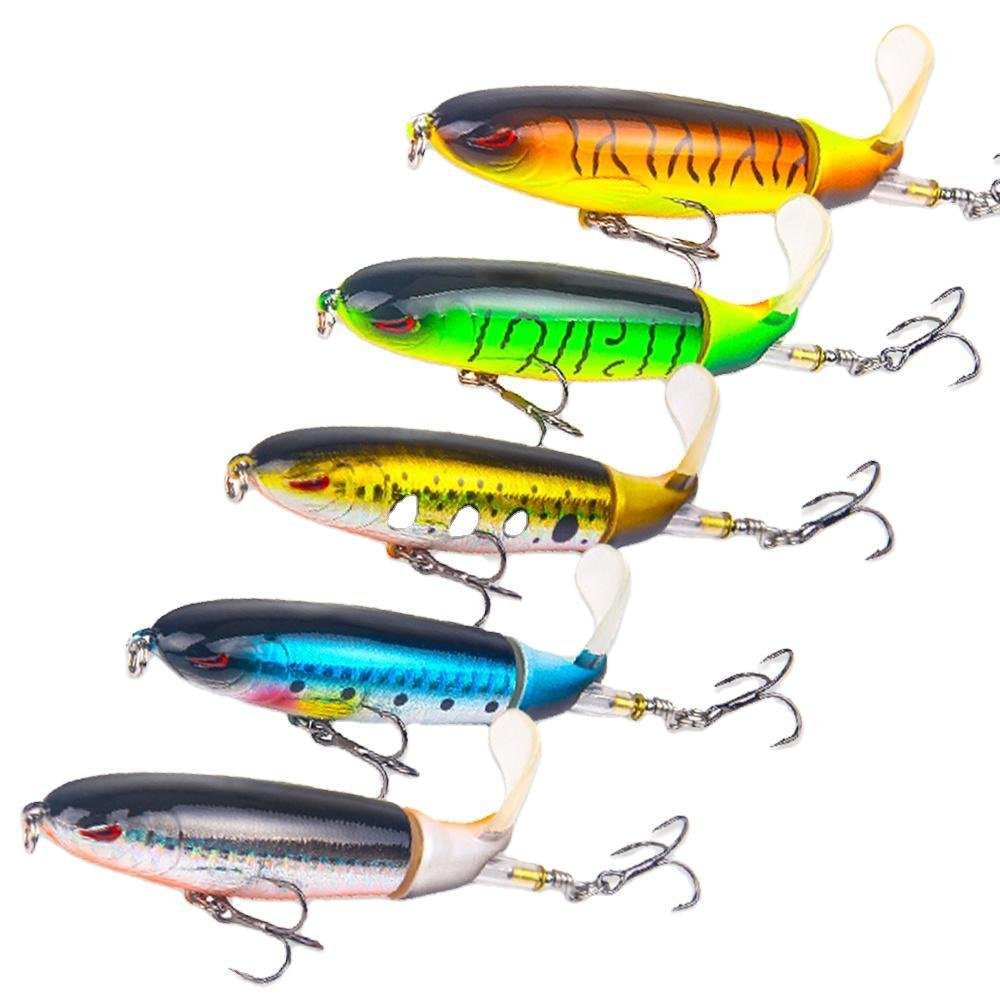 5-Piece Topwater Fishing Lure Set – 10cm Hard Baits 5-Piece Topwater Fishing Lure Set – 10cm Hard Baits