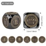 6-in-1 Metal RPG Dice Wheel Cube – D4 to D20