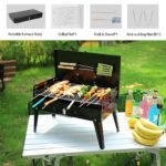 Portable Foldable Charcoal Grill with BBQ Tools