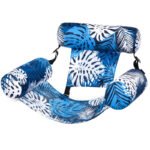 Inflatable Pool Hammock Chair – Tropical Leaf Design