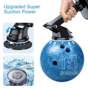 360° Universal Car Phone Mount with Windshield Suction Cup & Air Vent Adapter