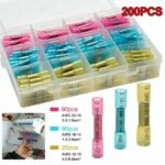 200-Piece Heat Shrink Wire Connector Kit – Crimp Butt Terminals