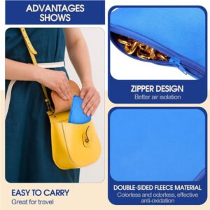 8-Piece Zippered Jewelry & Silver Storage Pouch Set