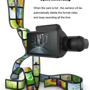 1080P Dual-Lens Car Dash Cam with Front & Interior Camera and G-Sensor