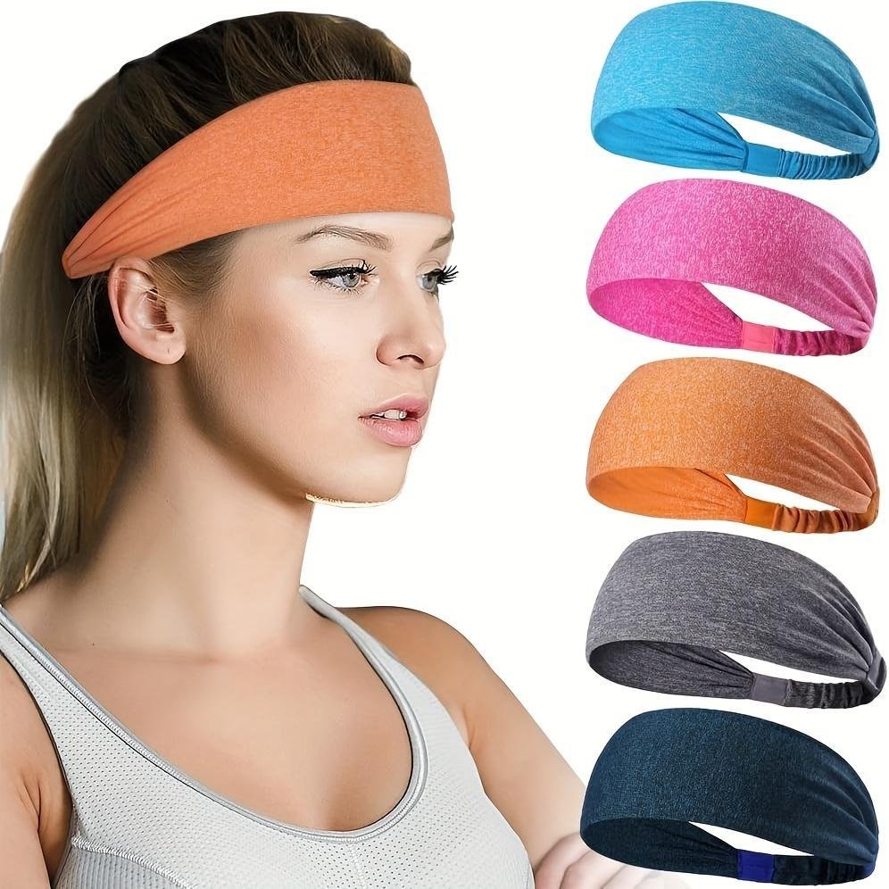 5-Piece Sports Headband Set for Running, Yoga & Fitness 5-Piece Sports Headband Set for Running, Yoga & Fitness