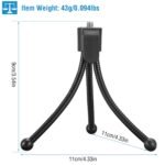 Compact Flexible Mini Tripod Stand with 1/4"-20 Mount