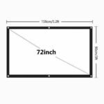 72-Inch Portable Foldable Projector Screen – 16:9