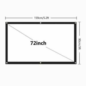72-Inch Portable Foldable Projector Screen – 16:9