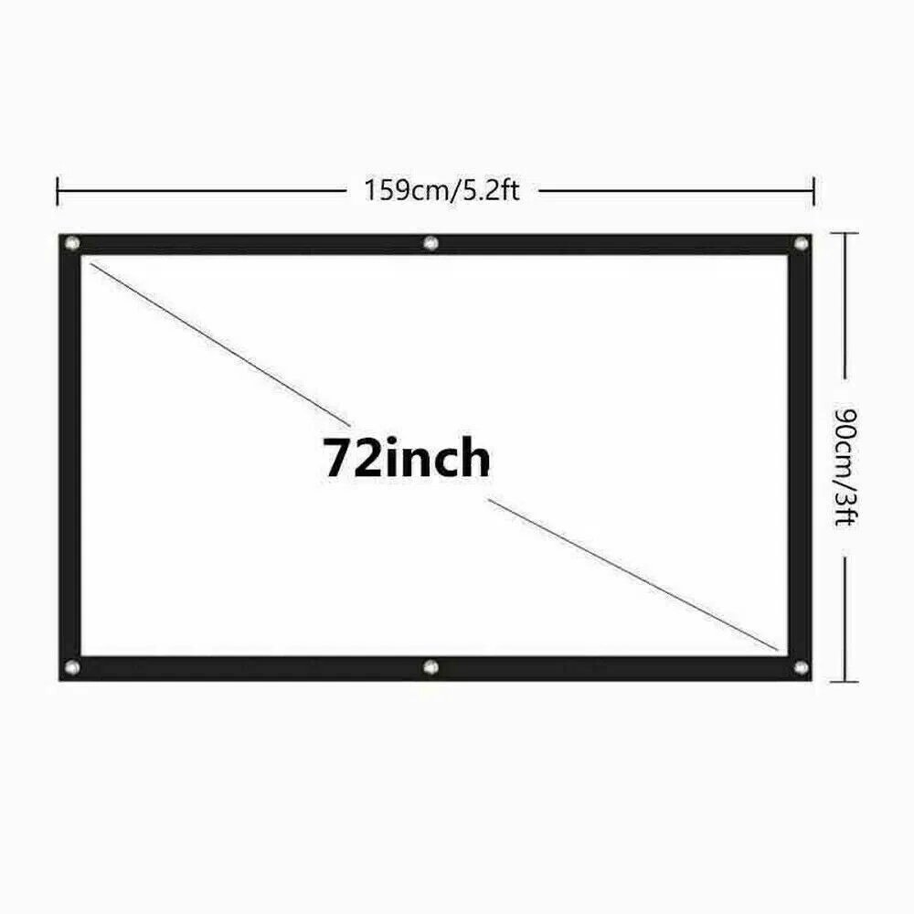 72-Inch Portable Foldable Projector Screen – 16:9 72-Inch Portable Foldable Projector Screen – 16:9