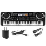 61-Key Portable Electronic Keyboard with Microphone