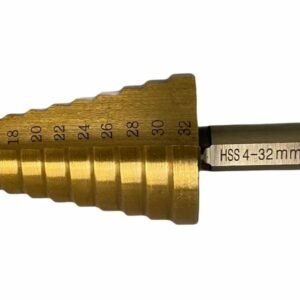 3-Piece HSS Step Drill Bit Set – 4–32mm Metric Drill Bits