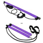 Pilates Resistance Bar with Foot Loops – Home Workout Trainer
