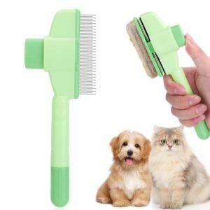 2-in-1 Self-Cleaning Pet Grooming Comb for Dogs & Cats