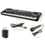 61-Key Portable Electronic Keyboard with Microphone